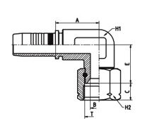 Фитинги 8021... / M22582-... (90° Multifit JIC 74°)