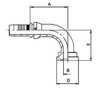 Фитинги 8051... / M23391-... (90° Multifit SAE 3000 psi)