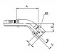 Фитинги MI22542, MI22543 (45° JIC, нерж. сталь)